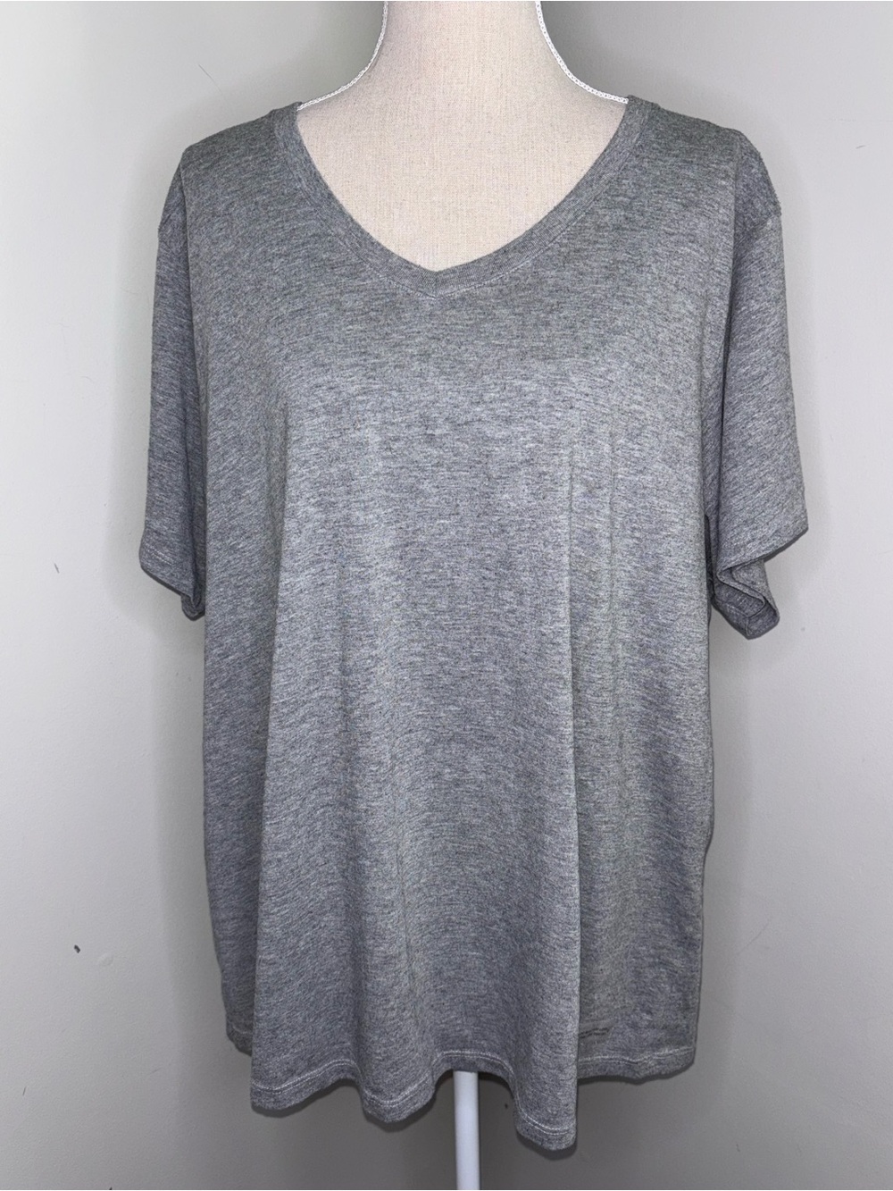 Life is Good gray heather V neck short sleeve Crusher tee shirt size XXXL